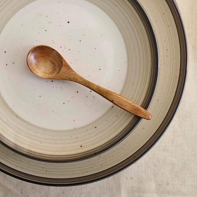 Earth & Clay Harlow 12-Piece Dinnerware Set Earthenware, Beige