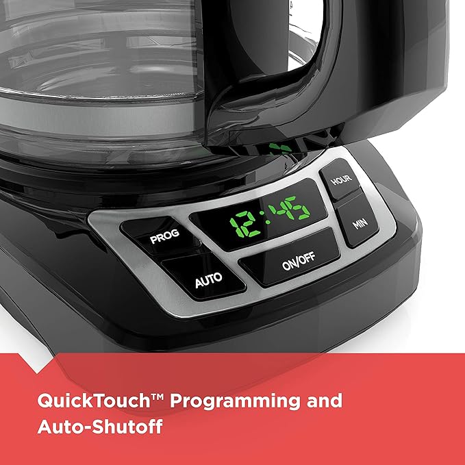 Igloo Automatic Self-Cleaning Portable Electric Countertop Ice Maker Machine with Handle & Black+Decker 12-Cup Digital Coffee Maker, CM1160B, Programmable, Washable Basket Filter