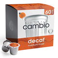 Cambio Roasters Organic Coffee Pods - Decaf Medium Roast, The Only Organic Recyclable Aluminum Coffee Pods, Small Batch Roasted, Keurig® Compatible, for Any Time of Day, Longer Lasting Freshness, 60 Count
