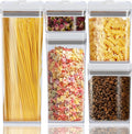 Airtight Food Storage Container Set 5Pcs, Pop Lid & BPA-Free Stackable Kitchen Containers for Pantry Organization, Cereal, Flour, Rice & Snack Storage (0.74qt, 1.96qt*2, 3.06qt, 4.07qt)