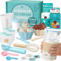 Tovla Jr. Kids Ice Cream Science Maker Kit | Real Reusable | Ages 5-12 | Learning Activity & Gift Set | Includes Visual Recipes, Scoop, Bowls & Shaker