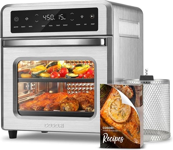 COSORI Air Fryer Oven, 13QT, 11-in-1, Rotisserie, Max 450°F, 6 Accessories