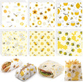 Reallnaive 300 Pcs Honey Bee Wax Paper Sheets 12 x 12 Inch Yellow Honeycomb Parchment Deli Tissue Paper Sandwich Wrapping Sheets Food Basket Liners for Kitchen Restaurant Baking Supplies, 6 Styles