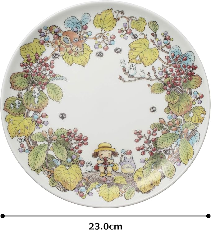 Noritake T50116A/4660-5 My Neighbor Totoro Plate 9.1 inches (23 cm), Microwave Safe, 1 Piece