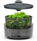 Zyliss Easy Spin Salad Spinner - Fruit & Veggie Dryer - Produce Spinner & Cleaner for Salad Prep - Dishwasher-Safe Kitchen Essential - Non-Slip Bowl with Pull Handle - Grey Easy Spin Large