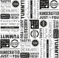 G.E.T. P-GT-1212-W 12" x 12" White Food Word Text Grease-Resistant Food-Safe Wrap Paper, Deli Wrap, Clipper Mill (1000 Pieces) (Pack of 5)