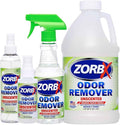 ZORBX Unscented Odor Eliminator for Strong Odor - Used in Hospitals & Healthcare Facilities | Advanced Formula, Fast-Acting Odor Remover Spray for Dog, Cat, House & Carpet (16Oz + 7.5Oz + 2Oz + 64 Oz)