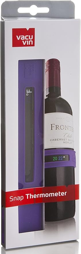 Vacu Vin Wine and Champagne Bottle Snap Thermometer - Purple