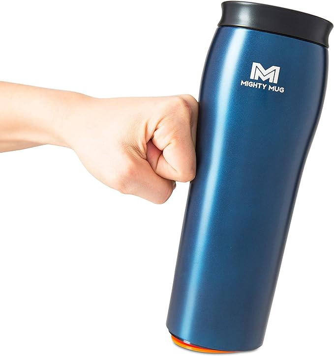 Mighty Mug | The Untippable Mug | Grips When Hit, Lifts for Sips | Insulated Stainless Steel Tumbler | Cupholder Friendly | Gifts for Women Men All | Leakproof | 6 Hour Hot / 24 Cold | 16oz | Oceanic
