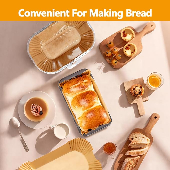 Loaf Pan Liners, 300Pcs Non-Stick Loaf Pans for Baking Bread 9x5, 2lb Disposable Parchment Bread Liners for Sourdough, Pound Cake, Banana Bread and More (Bottom Sizes: 8"× 4")