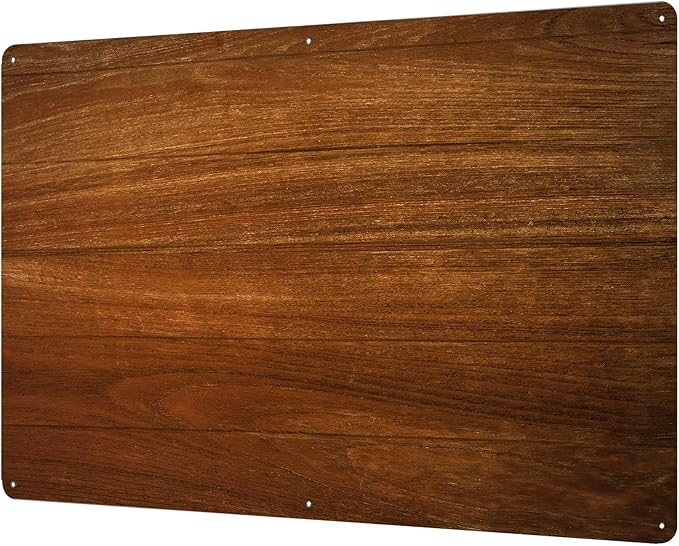 17.5X11.5inch Large Stainless Steel Plate for Magnets, 3M Adhesive Back, Mounting Screws, Ideal for Magnetic Shelf, Spice Holders, Colorful Magnets as a Gift (Timber, 1 Pack)
