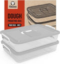 Chef Pomodoro Pizza Dough Proofing Box 14x11 Dough Container Grey 2-Pack | Preparation Container With Lid, Fits 4-6 Proofing Balls; A Household Pizza And Bread Dough Tray With Convenient Carry Handle