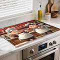 Heat-Resistant Glass Stove Top Cover with Anti-Slip Rubber Coating – Electric Stove Protector, Scratch-Resistant, Expands Counter Space, Stylish Kitchen Decor (Cooks)