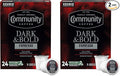 Community Coffee Dark & Bold Espresso Roast Coffee Pods,Compatible with Keurig 2.0 K-Cup Brewers,24 Count (Pack of 2)