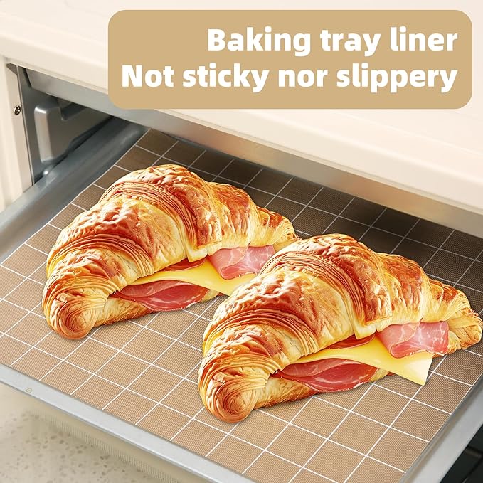 Silicone Baking Mat Roll 16IN*5FT Free Cutting, Non-Slip Pastry Mat, Non-Stick Reusable Air Fryer Liner, Oven Liners, Freeze Dryer Mat, Easily Cut to Size Fit All Ovens Pans Tins Dishes