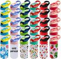 30 Pack 12 OZ Sublimation Straw Sippy Cup Blank Tumblers Double Wall Vacuum Insulated Mixed Color Thermoses Stainless Steel Water Bottles for School