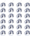 Disco Ball Cups, 20OZ Disco Party Cups with Lid and Reusable Straw Flash Ball Cocktail Cup for Party Nightclub Bar Supplies Wine Drinking Syrup Tea Bottle (25, Silver)