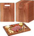 Vesici 18 Pack Bamboo/wood Cutting Board with Handles Bulk Plain Blanks Laser Engraving Chopping Board for Customized Engraving Gifts Crafts for Valentines Mother Women Gifts(Walnut,12''x9'')
