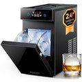 ecozy 2.4" Clear Ice Ball Maker Countertop with CrystalFlux Technology, Minimal Footprint Sphere Ice Maker with 8H Timer, 1 pcs in 40 Mins, 32 pcs/Day, Self-Cleaning for Home Bar Whiskey & Bourbon