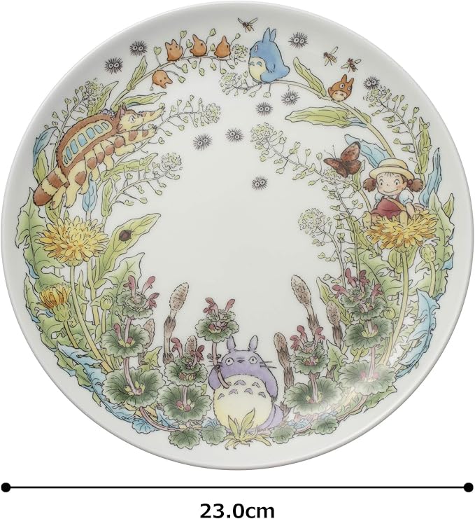 Noritake T50116A/4660-2 My Neighbor Totoro Plate, 9.1 inches (23 cm), Dandelion, Microwave Safe, 1 Piece