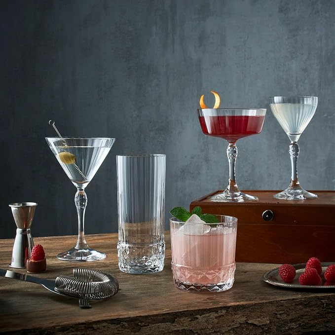 Bormioli Rocco America '20s 9.25 oz. Fizz Cocktail Glasses, Clear, Set of 4