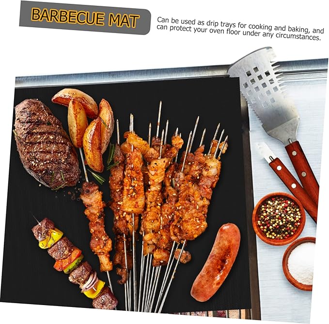 Ciieeo 9pcs Non-stick Oven Liners High-temperature Resistant Baking Mats for Even Heating Easy Cleaning Versatile Cooking Mats for Grilling Baking and Air Frying