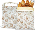 Bread Bags for Homemade Bread, Groovy Bread 2 Pack Linen and Beeswax Sourdough Storage Bags, Reusable Keeper, Keeps Breads Fresh Longer, Gifts for Bakers