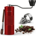 Premium Manual Coffee Grinder for Espresso, Pour Over & French Press with Stainless Steel Conical Burr, Precision Adjustable Hand Grinder, Compact Travel Size - by Alpaca Ventures