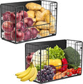 2 Set Magnetic Shelf for Fridge , Fruit Potato & Onion Storage Bins, Pantry Organizers & Storage, Large Container Magnetic Basket for Refrigerator, Kitchen Counter, Cabinet, Magnetic Fridge Organizer