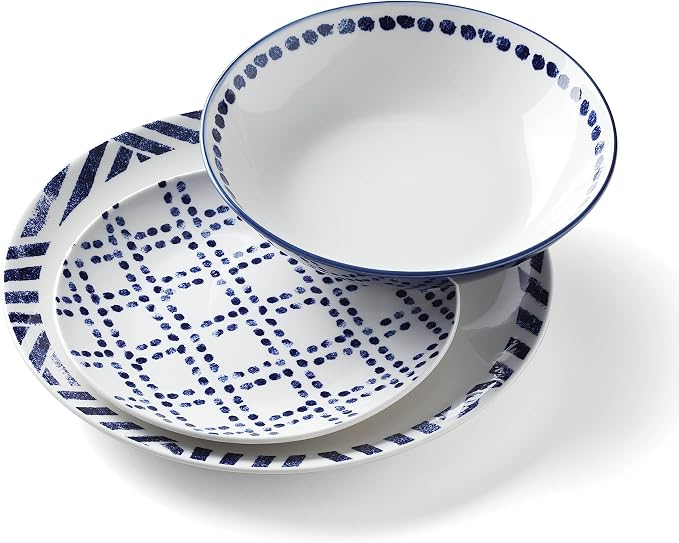 Oneida Harbour Piece Dinnerware Set, 12 Count, White, Back To College, Dorm Essentials