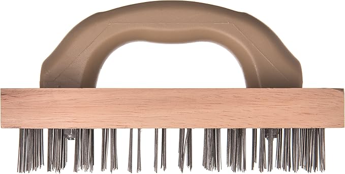 Carlisle FoodService Products 4067600 Ergonomic Steel Butcher Block Scratch Brush, 9-3/8”