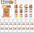 AIXIANG Glass Favor Jars with Cork Lid and Seal Cap,40 Pack 7 oz Small Glass Bottles for Wedding Favor,Baby Shower,Party Favor,Gift Jars, Candy, Spices, with Twine, Labels, Decorative Jars