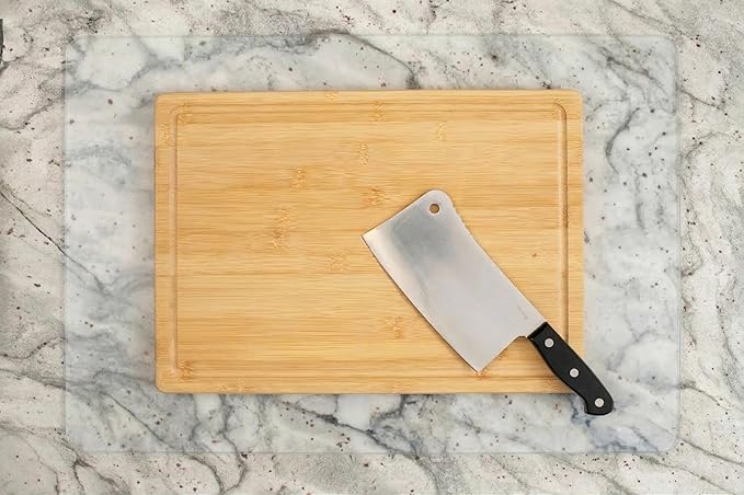 GASARÉ, Extra Large, Thick, Silicone Mat for Kitchen Counter, Heat Resistant Mat, Countertop Protector, Non-Slip, Easy to Clean, Cuttable, 25 x 17 Inches, Clear