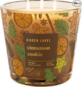 Cinnamon Cookie Scented Candle, 30oz Large 3 Wick Natural Soy Wax Holiday Candle, 100 Hours Long Lasting Clean Burn Winter Christmas Candle for Home, Luxury Home Décor & Gift for Women & Family