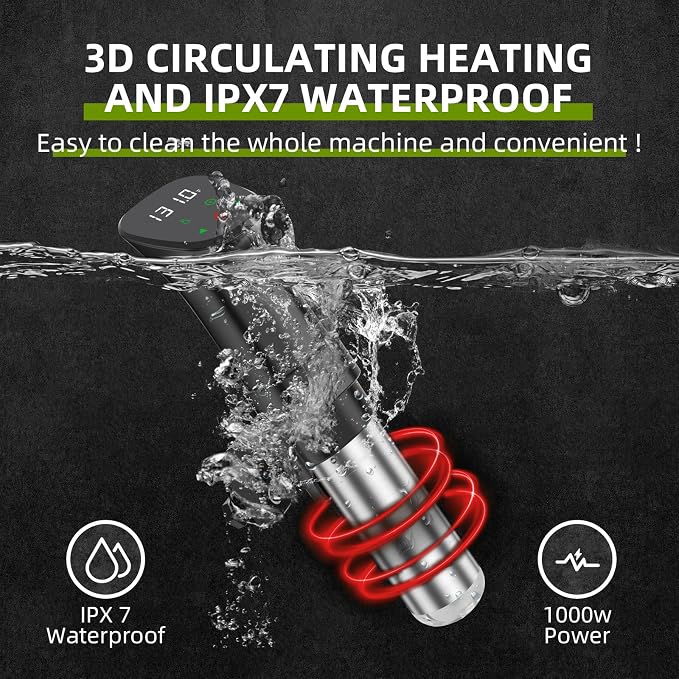 Zionheat Sous Vide Machine 1100W Fast Heating Thermal Immersion,Digital Touch Screen，With Accurate Temperature and Timer Circulator Precise Stainless Steel Cooker