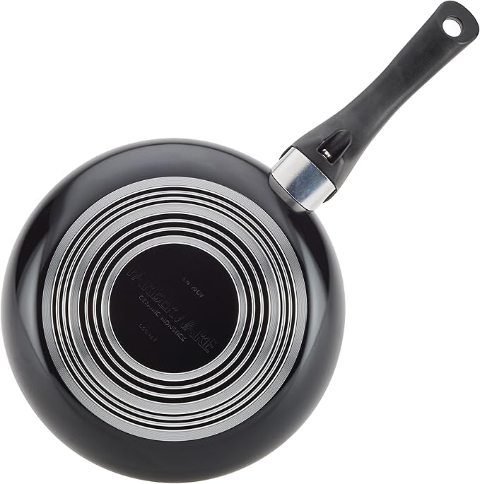 Farberware Glide Copper Ceramic Nonstick Covered Egg Poacher, 8-Inch, Black - 10654