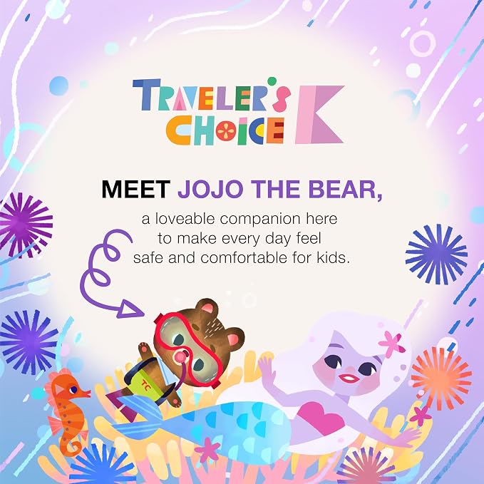 Traveler's Choice Kids JoJo the Bear's School Adventure, Under the Sea, Pencil Case (4 x 9.25 x 2.25)