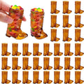 Aodaer 36 Pieces 1 OZ Brown Cowboy Boot Shot Glasses Mini Plastic Boot Shot Cups Western Cowboy Glasses Reusable Beer Mugs for Cowgirl Party Decorations Birthday Bachelorette Party Favors