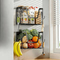 2 Pack Magnetic Shelf for Fridge,Magnetic Shelves for the Side of the Refrigerator,Magnetic Fruit Basket,Magnetic Hanging Shelf for Laundry Room