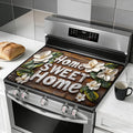 Stove Top Cover for Electric Stove, Vintage Farmhouse Style Glass Cooktop Protector, Multi-functional Kitchen Counter & Washer Top Cover