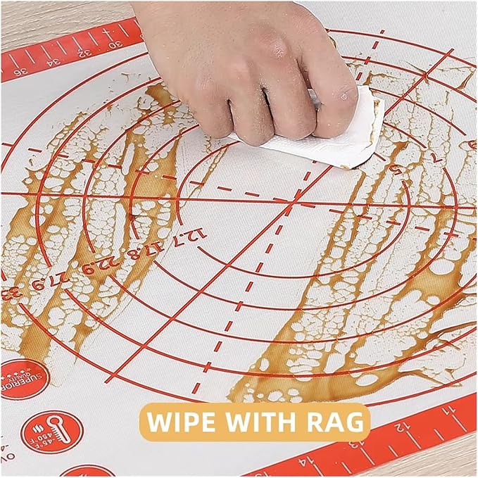 Silicone Baking Mat Rolling Kneading Board Non Stick High Temperature Resistant Pastry Dough Sheet Crust Cookie Bread Easy Clean(40x60cm)