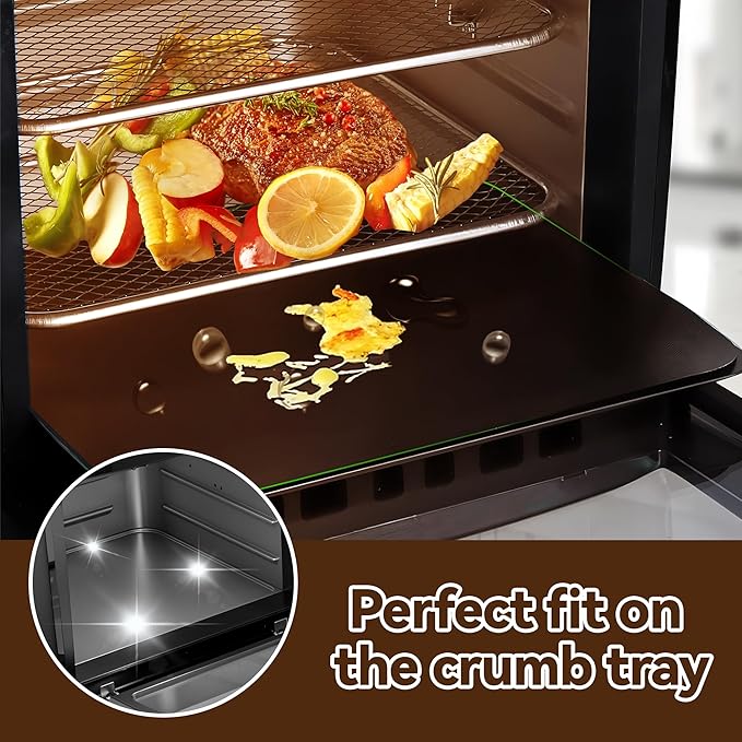 Air Fryer Accessories for CHEFMAN Multifunctional Digital Air Fryer 10 Qt, 2pack Basket Tray 100pcs Air Fryer Liners and 4pcs Black Non Stick Mat