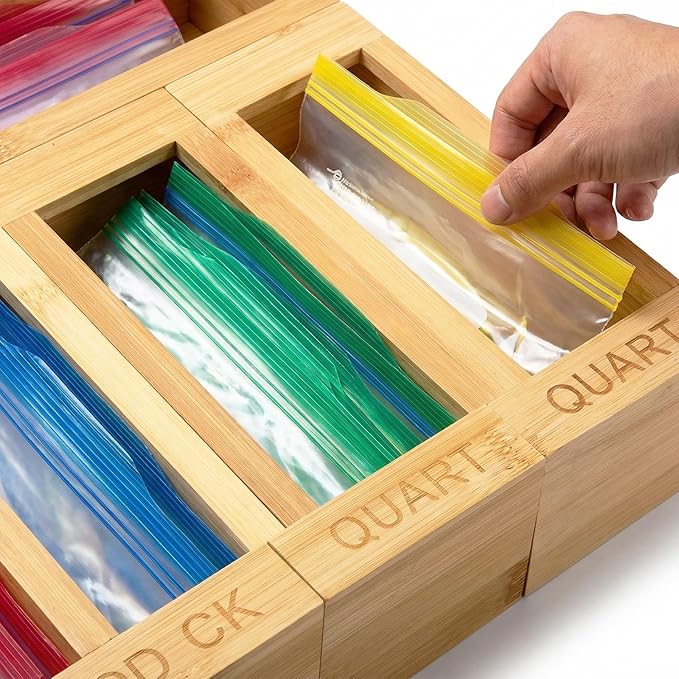 9 Pcs Kitchen Organization Set Including 5 Utensil Drawer Organizer 4 Storage Bag Organizer Multifunctional Storage for Kitchen, Office, Jewelry, Bedroom