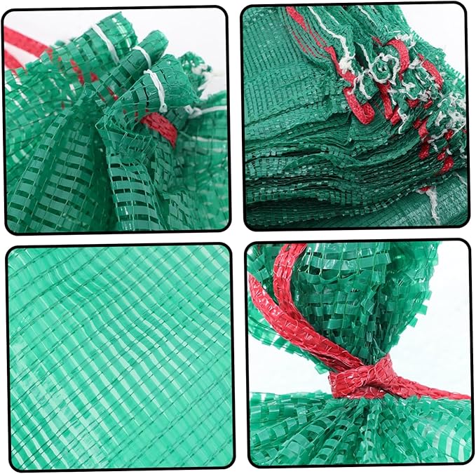 Ciieeo 50pcs Multifunctional Mesh Produce Bags Reusable Storage Bags Breathable Drawstring for Vegetables Fruits