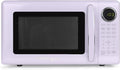 Nostalgia Modern Retro Compact Countertop Microwave Oven - 0.7 Cu. Ft. - 700-Watts with LED Digital Display - Child Lock - Easy Clean Interior - Lavender