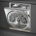 BlissYard Sliver Metal Tree of Life Dishwasher Magnet Cover Skin Panel 23x26 Inch Magnetic Dishwasher Covers Decorative Appliances Refrigerator Cupboard Magnet Cover Kitchen Decoration