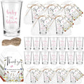 Pickmesh 50 Sets Baby in Bloom Baby Shower Shot Glasses for Guests Include Acrylic Clear Shot Glasses Spring Wildflower Cards Organza Bags Girl Favors for Gender Reveal Party Supplies