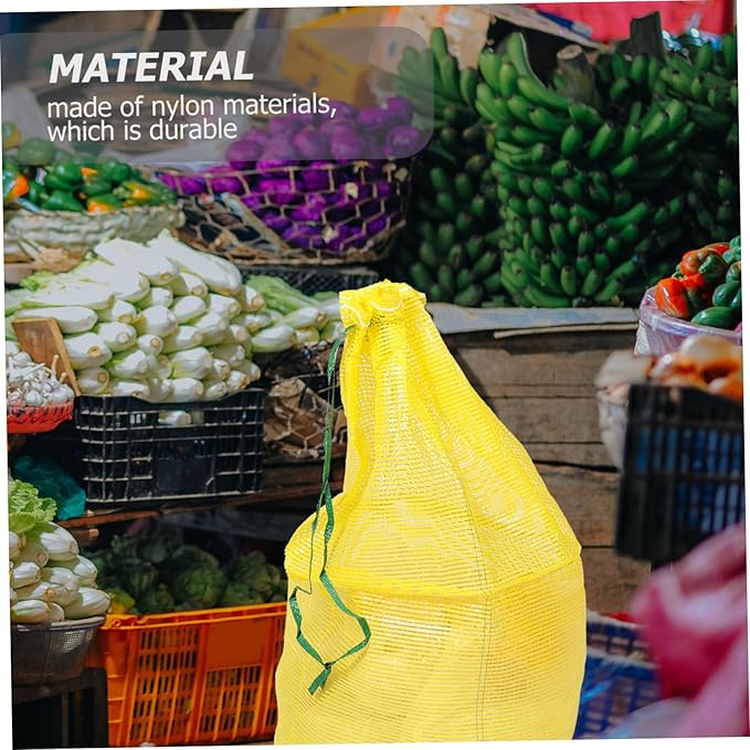 50pcs Reusable Produce Bags Mesh Storage Bags for Potatoes Onions Breathable and Washable Drawstring Mesh