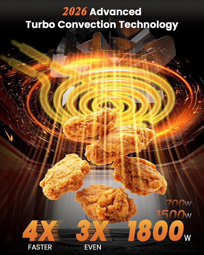 Nuwave Brio Plus Air Fryer 8 Qt, New & Improved, PFAS-FREE, 7 Digital One-Touch Cook Functions that AIR FRY, BAKE, ROAST, DEHYDRATE, TOAST, REHEAT, PREHEAT, 150 Presets, 50°F~400°F (Black)
