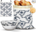 2 Pack Reusable Beeswax Bread Bags for Sourdough: Natural Cotton Storage Bag with 2 Pack Bowl Covers for Bread Proofing, Easy to Clean Freezer Food Bags, Keep Your Loaf Fresh for Days, XL 17x13 Inch